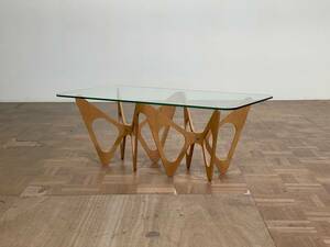 -od7175｜Zanotta 名作 Alexander Taylor オーク材 Butterfly Table｜ザノッタ CIBONE シボネ Cassina カッシーナ ガラスセンターテーブル