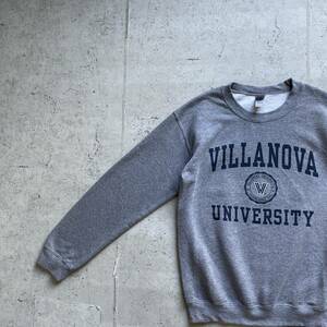 GILDAN ギルダン カレッジロゴ VILLANOVA クルーネック スウェット トレーナー グレー S