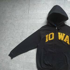 champion チャンピオン カレッジロゴ IOWA フルジップアップ パーカー ブラック M