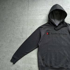 champion チャンピオン プリントロゴ ワンポイントロゴ プルオーバー パーカー チャコールグレー M