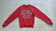 champion チャンピオン カレッジロゴ SAN DIEGO STATE クルーネック スウェット トレーナー レッド XS_画像2