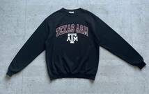 champion チャンピオン カレッジロゴ TEXAS A&M クルーネック スウェット トレーナー ブラック M_画像2