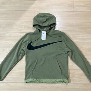 NIKE ナイキ パーカー フリース Sサイズ カーキ デカロゴ 新品 未使用品