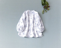 コットン100％紫陽花刺フリル衿ゆったり着られるシンプルなトップス♪_画像7