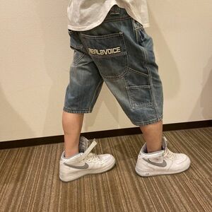 REAL DENIM ハーフワークパンツ　B系　ストリート　ラッパー　チカーノ デニム デニムパンツ