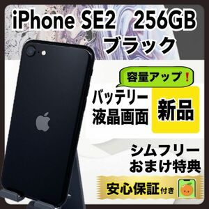 4107【画面・電池　新品】iPhone SE2 256GB ブラック（第2世代）　
