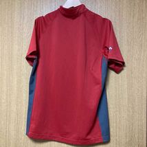 モンベル サイズL メンズ　クール ハーフスリーブジップシャツ ウィックロン 半袖　赤　グレー　　吸水速乾 UVカット_画像3