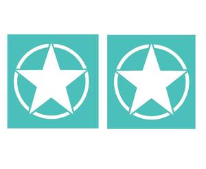 塗装用　マスキングシート　星　デザイン　ロゴ　ステンシル　2枚1組　ＪＤＭ　ＵＳＤＭ 
