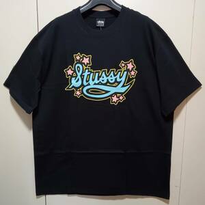 STUSSYステューシー新品未使用Tシャツ半袖カットソースターロゴブラックサイズXL