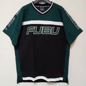 FUBUフブ新品未使用Tシャツ半袖ゲームシャツグリーンブラックサイズL