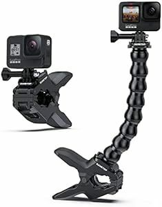 【Sametop】ジョーズフレックス クランプマウント GoPro用Jaws グースネック付き カメラアクセサリー Hero 12