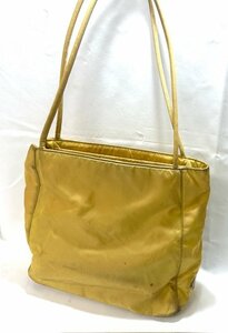 【中古品】プラダ　PRADA　トートバッグ　ナイロン　イエロー【送料別】FB0446