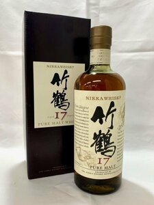 ◆東京都限定配送◆【未開栓】ニッカウイスキー 竹鶴17年 ピュアモルト NIKKA 700ml 43%【送料別】TA1103