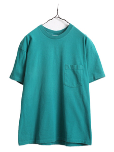 90s USA製 OLD GAP ポケット付き 無地 半袖 Tシャツ メンズ M / 古着 90年代 オールド ギャップ ポケT 無地T シングルステッチ 旧タグ 緑
