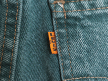 90s USA製 リーバイス 550 リラックス フィット テーパード カラー デニム パンツ メンズ 32 32 / 古着 Levis 90年代 ジーンズ 緑 ジーパン_画像7