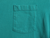 90s USA製 OLD GAP ポケット付き 無地 半袖 Tシャツ メンズ M / 古着 90年代 オールド ギャップ ポケT 無地T シングルステッチ 旧タグ 緑_画像5
