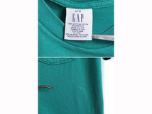 90s USA製 OLD GAP ポケット付き 無地 半袖 Tシャツ メンズ M / 古着 90年代 オールド ギャップ ポケT 無地T シングルステッチ 旧タグ 緑_画像6