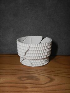 3Dプリンター鉢① 白Mサイズ　植木鉢