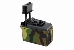 A&K made M249 MINIMI electric gun correspondence sound feeling sensor attaching 1500 ream BOX magazine wood Land A019-WD