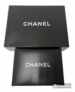 シャネル CHANEL 空箱 空き箱 保存箱 ブラック 小物 BOX 黒 2個セット　①