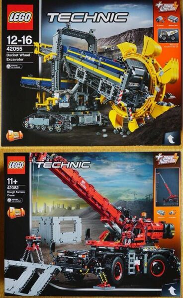 【未開封】レゴ LEGOテクニック 掘削機 42055 と クレーン 42082