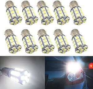 HooMoo 24V LED 車用 ホワイト S25シングル/G18 （1156 BA15s） トラック デコトラ ダンプ バ