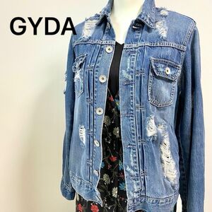 GYDA ジェイダ ダメージ デニム ジャケット Gジャン ダメージ加工 