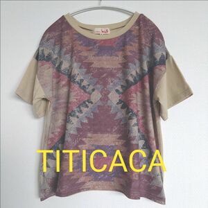 ★美品★チチカカ TITICACA ヴィンテージラグ Tシャツ 