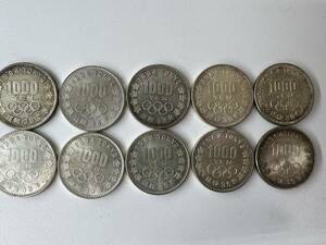 1 jpy start Tokyo Olympic 1000 jpy silver coin 1964 Showa era 39 year 10 sheets 