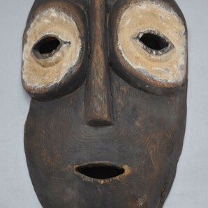 プリミティブアート 民族 マスク 33cm アフリカ民芸 アフリカンアート 民藝 仮面彫刻 木彫彫刻 美術 芸術 オブジェ RL-276M/000の画像2