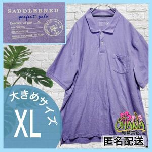 中古(古着)｜【SADDLEBRED】ポロシャツ XL パープル　