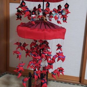 【お値下げ】希少 ちりめん細工 傘福 二重層 さるぼぼ