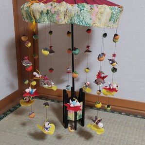 ちりめん細工 傘福 秋童 大 ①