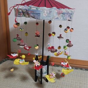 ちりめん細工 傘福 秋童 中 ②