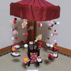 ちりめん細工 傘福 花園