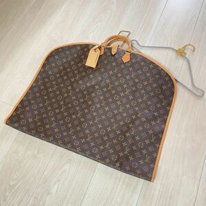 1 jpy ~* beautiful goods LOUIS VUITTON Louis Vuitton u sport abi monogram ga- men to case M23432 hanger attaching suit cover Brown tea color 