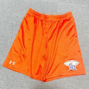中央大学 ラクロス部 アンダーアーマー UNDER ARMOUR オレンジ ポケット付 ハーフパンツ XLサイズ