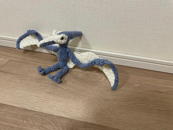 プテラノドン　恐竜　ダイナソー　あみぐるみ　ハンドメイド　手作り　毛糸