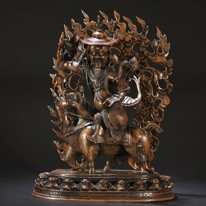 【安】明時代 銅彫 仏像 極細工 寺寶 廃寺買取 仏教古美術 342