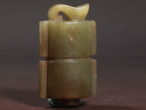 【安】漢時代 和田玉 高古玉 玉勒子彫り件 極細工 古置物 古擺件 中国古美術 古美味 時代物 古董品