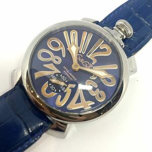 GaGa MILANO ガガミラノ　マヌアーレ　48mm 手巻き　スモールセコンド　メンズ　ユーズド美品