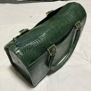 [ античный ][shamrock / Shamrock ] крокодил / ручная сумочка / сумка "Boston bag" 