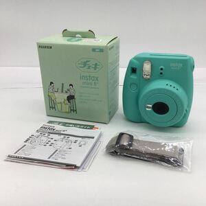 FUJIFILM Fuji film cheki instax mini 8+ MINT mint in Stax Cheki Polaroid strap * instructions * original box attached operation verification settled 