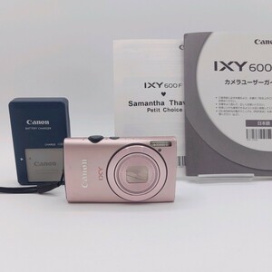 【美品】Canon IXY 600F PINK サマンサタバサ コラボ キヤノン イクシー シャンパンピンク デジカメ デジタルカメラ samantha thavasa