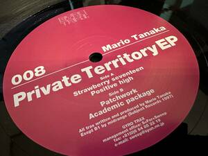 12”★Mario Tanaka / Private Territory EP / ハード・ミニマル！！