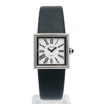 CHANEL シャネル レディース腕時計 マドモアゼル QZ シルバー ブラック 白文字盤 H1665 ※新品革ベルトに交換済み_画像1