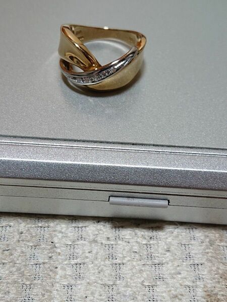 k18 pt900 ダイヤリング 指輪