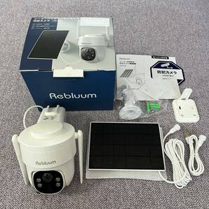 【未使用】Rebluum 防犯カメラ 屋外 ソーラー LM2323 300万画素 夜間暗視撮影 Alexa対応 IP65 360° 遠隔操作 動作検知 電源不要 WiFi対応