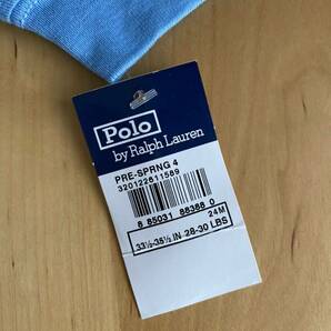 新品 未使用 Polo RALPH LAUREN ポロ ラルフローレン 長袖Tシャツ 2歳 ブルー 水色 タグ付きの画像4