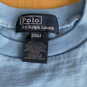 新品 未使用 Polo RALPH LAUREN ポロ ラルフローレン 長袖Tシャツ 2歳 ブルー 水色 タグ付きの画像3